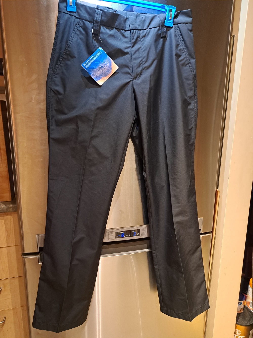 J.Lindeberg Men's Black Dress Pants - Straight Tailored Fit